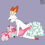 abdominal_bulge anthro blush duo egg female impregnation male male/female passionate pokemon_egg size_difference aster_greentea btwalexhere nintendo pokemon roxy_(chikidoodlez) solaris_(btwalexhere) generation_8_pokemon generation_9_pokemon pokemon_(species) scorbunny tinkaton 1:1 hi_res