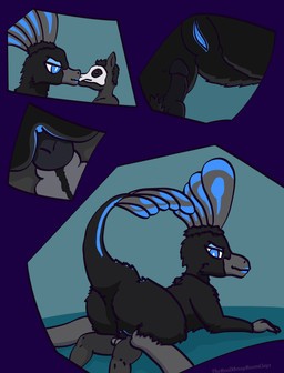 animal_genitalia anthro anthro_on_feral bestiality black_body black_feathers black_penis blue_background blue_eyes blue_eyeshadow blue_lips blue_lipstick blue_vulva bone bone_mask border dominant duo eyeshadow feathers female female_feral feral genitals grey_body grey_legs grey_snout head_feathers kiss_on_lips kissing larger_dom larger_female laying_on_top lips lipstick lying makeup male male/female male_anthro mask on_back penis purple_background purple_border sex sheath simple_background size_difference skull skull_mask throbbing throbbing_penis vulva therealmessyroomguy1 lumina_(therealmessyroomguy1) dinosaur dromaeosaurid feathered_dinosaur feathered_scalie prehistoric_species reptile saurischian scalie theropod unknown_species absurd_res digital_media_(artwork) gimp_(artwork) hi_res watermark