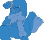 anthro balls belly biceps big_muscles big_penis biped blue_body butt chain chain_accessory claws erection fangs foreskin genitals half-closed_eyes humanoid_genitalia humanoid_penis looking_at_viewer lying male musclegut muscular muscular_anthro muscular_male narrowed_eyes nipples nude on_back overweight overweight_anthro overweight_male partially_retracted_foreskin pecs penis pose presenting scales simple_background slightly_chubby solo spread_legs spreading tail teeth thick_penis vein gear_the_wolf gearfangred donkey_kong_(series) nintendo kludge crocodilian kremling reptile scalie digital_media_(artwork)