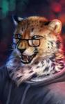 anthro blotches clothed clothing fangs fur looking_at_viewer male markings multicolored_body multicolored_fur open_mouth simple_background smile solo spots spotted_body spotted_fur teeth tongue white_body white_fur wolnir kofi_(kofithechee) cheetah felid feline king_cheetah mammal 2018 absurd_res digital_media_(artwork) hi_res