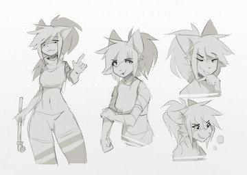 anthro athletic athletic_anthro athletic_female athletic_wear bottomwear bra clothed clothing female fingers gesture hair hand_gesture holding_object kerchief neckerchief neckwear pipe pointing ponytail shorts simple_background smile smug solo spandex spandex_shorts sports_bra tight_bottomwear tight_clothing tight_shorts tomboy tongue tongue_out topwear underwear white_background notglacier kei_(notglacier) domestic_cat felid feline felis mammal digital_drawing_(artwork) digital_media_(artwork) monochrome sketch