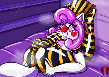 anthro autofellatio autotitfuck bimbofication bimbofied breast_play breasts clothing clown clown_costume clown_makeup clownification clownpocalypse condom condom_suit feet gynomorph intersex latex latex_clothing latex_skinsuit lips masturbation musk musk_clouds musky_anus musky_balls musky_butt musky_feet musky_penis oral oral_masturbation penile penile_masturbation sexual_barrier_device skinsuit solo thick_lips tight_clothing ladyfoxheart fan_character mari_the_eevee absurd_res hi_res