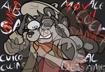 alternative_fashion angry anthro clothed clothing derp_eyes dialogue evil_face evil_grin facial_piercing fangs handkerchief humor kerchief laugh male multiple_personalities nose_piercing nose_ring piercing punk ring_piercing smile solo teeth text pinumontbalou epic_games fortnite clyde_(fortnite) rufus_(fortnite) mammal procyonid raccoon hi_res spanish_text