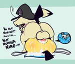 ahoge anthro anthro_on_anthro anthro_penetrated anthro_penetrating anthro_penetrating_anthro anus backsack balls big_butt black_body black_clothing black_fur black_hat black_headwear blue_bottomwear blue_clothing bodily_fluids bottomwear brown_eyes butt clothing cum cum_from_pussy cum_in_pussy cum_inside cum_on_butt cum_on_clothing cum_on_ground cum_on_penis cum_pool cum_splatter cutaway dipstick_ears duo ear_markings erection eyewear faceless_anthro faceless_character faceless_female female female_penetrated fur genital_fluids genitals glasses green_background hair hat headgear headwear heart_symbol impregnation internal kerchief looking_back male male/female male_penetrating male_penetrating_female multicolored_ears ovum ovum_with_face pale_fur pattern_background penetration penis pink_body pink_cheeks pink_fur pink_kerchief pink_penis sex simple_background sperm_cell striped_background tan_balls tan_body tan_fur tan_hair text yellow_body yellow_fur 1-upclock nintendo pokemon pijay puffchu generation_2_pokemon pichu pokemon_(species) 2020 english_text hi_res