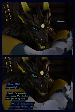 anthro arm_warmers armwear blue_body blue_eyes blue_fur breathing breathing_on_another clothing dialogue duo female fur green_body green_scales green_tongue leg_warmers legwear lying male male/female multicolored_body on_back pubes scales spread_legs spreading text thick_thighs tongue white_body white_fur flauntingfornication european_mythology mythology dragon kobold mythological_creature mythological_scalie scalie western_dragon wyvern 2:3 3d_(artwork) absurd_res comic digital_media_(artwork) english_text hi_res daughter_(lore) father_(lore) father_and_child_(lore) father_and_daughter_(lore) incest_(lore) parent_(lore) parent_and_child_(lore) parent_and_daughter_(lore)