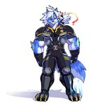 anthro belt biceps clothed clothing fingerless_gloves fur gloves hair handwear male muscular muscular_anthro muscular_male police police_uniform simple_background solo uniform wolfmalro cheong_hwan canid canine canis mammal wolf 2020 digital_media_(artwork) hi_res