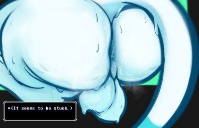 ambiguous_form anus balls big_butt bodily_fluids butt genital_fluids genitals huge_butt male multicolored_body musk nude simple_background solo sweat sweaty_balls sweaty_butt sweaty_genitalia text nsfsushi deltarune undertale_(series) darkner felid feline mammal tasque 2021 digital_media_(artwork) hi_res