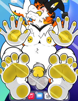 against_surface anthro areola arm_tuft balls barbell_piercing belly body_hair facial_tuft feet foot_fetish foot_focus genitals hairy_balls humanoid_feet male musky_penis nipple_piercing nipples on_glass pawpads paws piercing plantigrade pubes shoulder_tuft solo tongue tongue_out tuft thiccturtles kairi_(thiccturtles) manokit absurd_res hi_res