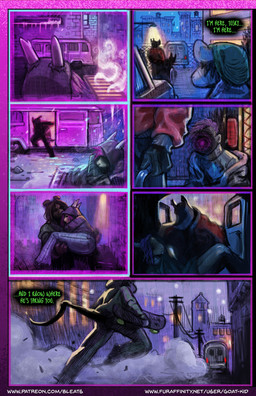 7_panel_comic antlers bottomwear clothing denim denim_bottomwear denim_clothing dialogue fur grey_body grey_fur hair hoodie horn jeans medium_truck pants purple_hair skateboard tail tan_body tan_fur text topwear truck tusks van vehicle bleats dangle_(bleats) freedom_(bleats) tusk_(bleats) human mammal mouse murid murine rodent comic english_text hi_res url