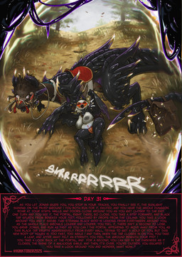 abdominal_tattoo ambiguous_gender anthro balls big_breasts breasts duo feet female feral genitals navel nipples non-mammal_breasts non-mammal_navel non-mammal_nipples nude nude_anthro nude_female overweight overweight_anthro overweight_female penis soles talons thick_thighs toes starlyve akira_slide kinktober kinktober_2025 jonas_dulac sophie_(starlyve) accipitriform avian bird dinosaur dromaeosaurid hybrid prehistoric_species reptile saurischian scalie secretary_bird theropod velociraptor 2025 absurd_res hi_res