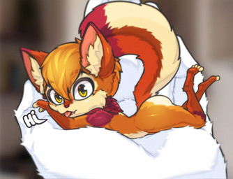 anthro chibi cryleo femboy male solo felonystar canid canine fox mammal invalid_tag