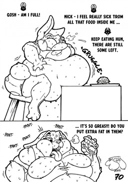 anthro asphyxiation belly big_belly big_breasts big_butt bloated bodily_fluids breasts breath breathing buckteeth burger butt choking choking_on_food clothed clothed_anthro clothed_female clothing dialogue duo eating fat_face feederism feet female food fully_clothed fully_clothed_anthro fully_clothed_female furniture greasy heavy_breaths huge_belly huge_breasts huge_butt hyper hyper_belly kitchen_table leaning male morbidly_obese obese obese_anthro obese_female offscreen_character offscreen_male out_of_breath overeating overstuffed overstuffing overweight overweight_anthro overweight_female panting rumbling_stomach stool stuffing sweat sweaty_belly sweaty_breasts sweaty_butt sweaty_face sweaty_feet sweaty_legs sweaty_thighs tearing_clothes tearing_clothing teeth text torn_clothing haseth disney zootopia judy_hopps nick_wilde canid canine european_rabbit fox lagomorph leporid mammal oryctolagus rabbit red_fox true_fox comic english_text hi_res sketch sketch_page
