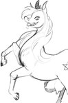 big_nipples breasts fangs female feral hair hooves horn insane nipples open_mouth solo teeth tongue tongue_out raljoy mythology night-mare equid equine horse mammal mythological_creature mythological_equine pony unicorn absurd_res hi_res monochrome sketch