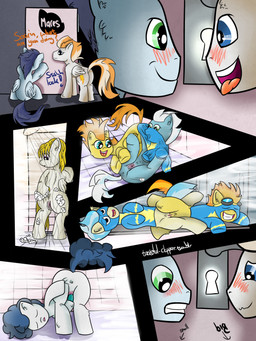 anus bent_over blue_body blue_feathers comparing cutie_mark dildo feathered_wings feathers female female/female feral genitals grey_body grey_feathers group male male/female masturbation penetration quadruped sex sex_toy shower size_difference spread_vulva spreading tail toying_self tribadism vaginal vaginal_masturbation voyeur vulva white_body white_feathers wings yellow_body yellow_feathers tasteful-clopper friendship_is_magic hasbro my_little_pony mythology soarin_(mlp) spitfire_(mlp) wonderbolts_(mlp) equid equine mammal mythological_creature mythological_equine pegasus 2012 3:4 absurd_res hi_res