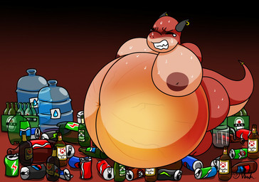 accessory anthro areola belly belly_expansion belly_inflation beverage beverage_bottle beverage_can big_belly big_breasts big_butt black_eyes bladder_bulge bladder_inflation bodily_fluids bottle breasts butt clenched_teeth close_to_bursting container cup desperation expansion eyes_closed feet female fingers full_bladder furgonomic_piercing furgonomics genital_fluids gradient_background horn horn_piercing huge_belly huge_breasts hyper hyper_belly hyper_omorashi inflation jewelry linea_nigra navel nipples obese omorashi overweight overweight_female piercing red_background red_body ring simple_background soda soda_bottle solo straining stretch_marks sweat tail tail_accessory tail_jewelry tail_ring tan_body tapering_tail teeth thick_arms thick_tail toes urine veiny_belly water_jug eggrollsushi titanicmann28 titan_(titanicmann28) reptile scalie