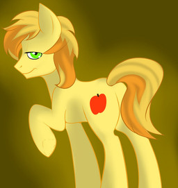 bedroom_eyes butt cutie_mark feral green_eyes half-closed_eyes happy looking_at_viewer male mane narrowed_eyes naughty_face nude seductive smile solo unknown_artist friendship_is_magic hasbro my_little_pony braeburn_(mlp) earth_pony equid equine horse mammal pony digital_media_(artwork) source_request