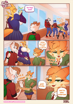 anthro anthrofied big_breasts blue_eyes breasts clothing dialogue eyewear female fur glasses green_eyes huge_breasts mane orange_body orange_fur reference_to_character school_uniform size_difference sweater text topwear uniform yellow_body yellow_fur conditional_dnp yourdigimongirl bandai_namco digimon nintendo pokemon digi_(yourdigimongirl) julie_(yourdigimongirl) leo_(yourdigimongirl) alolan_form alolan_vulpix canid canine canis digimon_(species) domestic_dog generation_5_pokemon generation_7_pokemon kobold mammal pokemon_(species) regional_form_(pokemon) renamon scalie zoroark comic digital_media_(artwork) english_text hi_res url