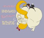 abdominal_bulge anthro big_butt big_penis butt dialogue duo fur fur_markings genitals huge_butt huge_penis hyper hyper_butt hyper_genitalia hyper_penis male male/male markings penis size_difference text peachymewtwo nintendo pokemon alvano_amala peach_(peachymewtwo) bernese_mountain_dog canid canine canis domestic_dog generation_1_pokemon legendary_pokemon mammal mewtwo molosser mountain_dog pokemon_(species) swiss_mountain_dog english_text hi_res