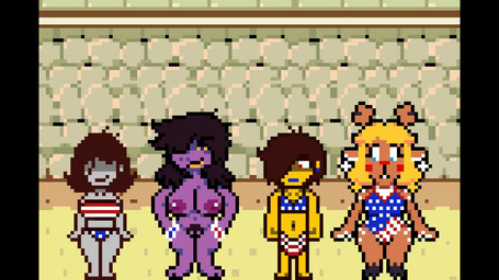 aged_up american_flag american_flag_bikini anthro bikini clothing female flag_bikini flag_swimwear group laugh male sprite sprite_animation sprite_art swimwear tearing_clothing tearing_own_clothing torn_clothing two-piece_swimsuit undressing united_states_of_america bladedbard deltarune undertale_(series) kris_dreemurr noelle_holiday susie_(deltarune) vessie vessie_the_vessel human humanoid mammal 16:9 animated digital_media_(artwork) pixel_(artwork) pixel_animation short_playtime sound video widescreen