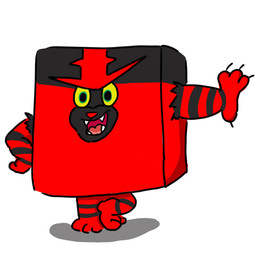 3_toes 4_fingers ambiguous_anthro ambiguous_gender anthro bent_leg black_claws black_stripes claws eyebrows fangs featureless_crotch feet finger_claws fingers fur green_eyes hand_on_hip hand_on_own_hip multicolored_body multicolored_fur nude_ambiguous nude_anthro open_mouth open_smile pink_tongue red_body red_eyebrows red_fur red_nose simple_background smile solo standing straight_arm striped_arms striped_legs stripes teeth toes tongue two_tone_body two_tone_fur unibrow white_background yellow_sclera osirisky nintendo pokemon generation_7_pokemon incineroar pokemon_(species) 1:1 2021 colored digital_drawing_(artwork) digital_media_(artwork) full-length_portrait japanese_description portrait shaded