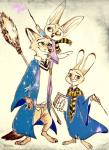 anthro clothing costume female group male compmq_(artist) disney zootopia finnick_(zootopia) judy_hopps nick_wilde canid canine fennec_fox fox lagomorph leporid mammal rabbit red_fox true_fox 2016 hi_res