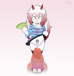 animal_genitalia anthro blue_clothing blue_sweater blue_topwear bodily_fluids bottomwear chastity_cage chastity_device clothed clothing clothing_lift cum cum_on_clothing cum_on_underwear cum_smuggling disembodied_penis first_person_view fluffy fluffy_chest fur genital_fluids genitals hair horn leggings legwear male money nervious pattern_clothing pattern_sweater pattern_topwear penis pink_hair red_eyes skirt skirt_lift small_penis solo sweater tired_eyes topwear torn_clothing underwear white_body white_fur bingbingo ferbs_(claudiadoe) lagomorph leporid mammal rabbit hi_res signature watermark
