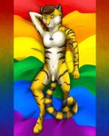 anthro bedding bedding_background blanket flaccid foreskin genitals jewelry lgbt_pride male necklace nude penis pride_color_background pride_color_bedding pride_colors rainbow_background rainbow_bedding rainbow_pride_colors simple_background six-stripe_rainbow_pride_colors sleeping small_penis solo dolar felid mammal pantherine tiger 4:5 hi_res