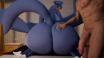 abs all_fours ambiguous_anthro ambiguous_gender anthro balls bent_over big_butt big_penis butt butt_focus butt_jiggle claws duo genitals half-erect hand_on_butt huge_butt human_on_anthro hyper hyper_butt imminent_sex interspecies jiggling male male_human male_on_anthro muscular muscular_male penis pokephilia presenting presenting_hindquarters raised_tail rear_view tail throbbing throbbing_penis zenith741 nintendo pokemon garchomp generation_4_pokemon human mammal pokemon_(species) 16:9 3d_(artwork) 3d_animation animated digital_media_(artwork) loop no_sound short_playtime webm widescreen