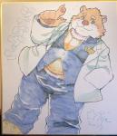 5_fingers anthro biped bottomwear claws clothed clothing doctor dutch_angle fingers footwear fur gesture grey_eyes hand_gesture hand_in_pocket jacket kemono looking_at_viewer male medical_instrument navel orange_body orange_fur overweight overweight_anthro overweight_male pants pockets raised_finger raised_index_finger scientific_instrument shoes simple_background smile solo standing stethoscope text topwear white_background white_body white_fur star_parlor lifewonders tokyo_afterschool_summoners jambavan_(tas) bear mammal 2017 hi_res traditional_media_(artwork) translated