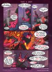 angry clothed clothing dialogue drugs duo eyebrows fingers hair horn male marijuana not_furry profanity pupils question_mark red_body red_eyes red_tail sitting spade_tail speech_bubble standing tail text naive_tabby demon humanoid imp comic english_text hi_res url