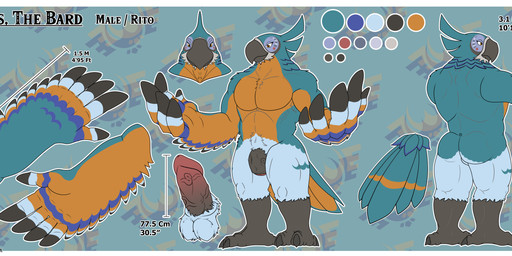 anthro balls beak big_butt butt claws erection feathers genitals glans male male_anthro muscular muscular_anthro muscular_male nude original_design pecs penis reference_guide references smile solo tail tail_feathers toe_claws vein veiny_penis fuenmax breath_of_the_wild nintendo the_legend_of_zelda kass_(tloz) avian rito absurd_res hi_res