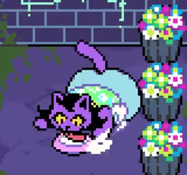 all_fours ambiguous_gender anthro ass_up baseball_cap bedroom_eyes big_butt black_hair bowl brick brick_wall butt butt_jiggle butt_squish clothing container dialogue dialogue_box drinking drinking_milk duo enjoying_farts expression_avatar face_in_ass fart fart_fetish fart_sniffing farting_on_another farting_on_face female female/ambiguous flower hair hair_over_eye happy hat headgear headwear high-angle_view holding_butt huge_butt human_on_anthro interspecies jiggling licking long_tongue media_accurate medium_hair milk misleading_thumbnail narrowed_eyes obscured_eyes pet_bowl plant plant_pot purple_body raised_tail red_eyes seductive shirt smile smirk sniffing squish tail talking_to_another text text_box tongue tongue_out topwear wall_(structure) yellow_body yellow_sclera yellow_skin dreamy_toots sound_warning deltarune undertale_(series) catty_cattenheimer kris_dreemurr domestic_cat felid feline felis human mammal 2025 2d_animation animated digital_media_(artwork) english_text long_playtime low_res pixel_(artwork) pixel_animation sound unavailable_at_source video
