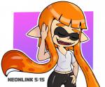 female pseudo_hair solo tentacle_hair tentacles neonlink nintendo splatoon inkling_girl animal_humanoid cephalopod cephalopod_humanoid humanoid inkling marine marine_humanoid mollusk mollusk_humanoid warm_colors