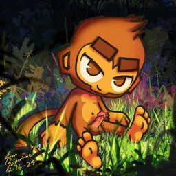 3_toes anthro balls bedroom_eyes belly feet genitals grass light male narrowed_eyes nude outside penis plant pubes seductive solo sunlight toes sean_serpentine bloons_tower_defense ninja_kiwi dart_monkey_(bloons) haplorhine mammal monkey primate 1:1 absurd_res hi_res