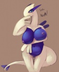 anthro anthrofied big_breasts biped blue_eyes blush breast_rest breasts curvy_figure denied female glistening looking_at_viewer nipples non-mammal_breasts non-mammal_nipples nude pokemorph simple_background solo standing tail voluptuous wide_hips theboogie nintendo pokemon avian generation_2_pokemon legendary_pokemon lugia pokemon_(species) digital_media_(artwork)