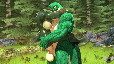 5_fingers 5_toes anthro anthro_on_anthro anthro_penetrated anthro_penetrating anthro_penetrating_anthro arm_wraps balls bellowing big_balls big_breasts big_penis black_body black_claws black_scales black_spots bouncing_balls bouncing_breasts breasts butt butt_grab carrying_another claws countershading duo erection feet female female_penetrated finger_claws fingers forest from_front_position genitals grass green_body green_eyes green_scales growling hand_on_butt huge_balls huge_penis intraspecies jewelry larger_anthro larger_male leg_wrap looking_at_another looking_at_viewer male male/female male_penetrating male_penetrating_female markings moan muscular muscular_anthro muscular_female muscular_male muscular_on_muscular necklace nipples non-mammal_balls non-mammal_breasts non-mammal_nipples nude outside outside_sex overbite penetration penile penile_penetration penis penis_in_vagina pink_nipples plant scales sex sharp_teeth side_view size_difference smaller_anthro smaller_female smaller_penetrated sound_effects spots spotted_body spotted_scales stand_and_carry_position standing standing_sex tail tan_balls tan_body tan_penis tan_scales teeth thick_penis thrusting toe_claws toes tree vaginal vaginal_penetration vein veiny_penis wraps connivingrat sound_warning petruz_(modeler) crocodile_(petruz) helm_(connivingrat) crocodile crocodilian reptile scalie 16:9 2021 3d_(artwork) 3d_animation animated digital_media_(artwork) hi_res high_framerate loop short_playtime sound source_filmmaker_(artwork) video voice_acted widescreen