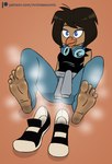 barefoot feet female foot_fetish foot_focus smelly smelly_feet soles solo text toes mrchasecomix disney ducktales ducktales_(2017) gandra_dee avian bird hi_res url