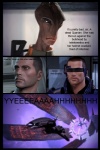 group humor male pun text unknown_artist bioware csi:_miami electronic_arts mass_effect commander_shepard alien human mammal salarian 2:3 comic english_text hi_res