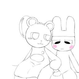 accessory anthro blush blush_stickers bodily_fluids bow_ribbon clothing dress duo female genital_fluids hair_accessory hair_bow hair_ribbon male orgasm_denial precum ribbons rubbing_penis rubbing_tip shy smug_face teasing spookicookiebox pretty_blood tamagotchi mametchi rinny_(pretty_blood) bear malino_(species) mammal tamagotchi_(species) 1:1 animated no_sound short_playtime video