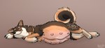 animal_genitalia animal_pussy belly big_belly canine_genitalia canine_pussy collar female feral fur genitals multi_nipple nipples paws pregnant pregnant_female pregnant_feral pussy quadruped simple_background sleeping solo tail teats tired heliofox apollo_(apollo_sunshiba) canid canine canis domestic_dog mammal shiba_inu spitz digital_media_(artwork) hi_res trans_(lore) trans_man_(lore)