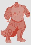 abs absurd_res anthro biceps claws digital_drawing_(artwork) digital_media_(artwork) fangs flexing generation_3_pokemon groudon hi_res legendary_pokemon luxiayk male muscular nintendo nipples pecs pokemon pokemon_(species) red_body red_eyes reptile scalie simple_background solo teeth white_background