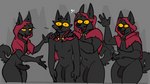 5_fingers anthro balls black_body black_fur black_penis blush blush_lines claws cloak cloak_only clothing cult cultist curled_tail cute_fangs darkened_genitalia darkened_penis erection excited fangs femboy fingers flaccid fluffy fluffy_tail fur genitals grey_background group happy hood hood_up humanoid_genitalia humanoid_penis male male/male muscular muscular_male navel nipples open_mouth penis red_cloak red_clothing red_hood shoulder_grab simple_background slightly_chubby slightly_chubby_male tail teeth yellow_eyes yellow_sclera conditional_dnp remanedur mythology valheim cultist_(valheim) fenring fenring_(valheim) jotunn_(remanedur) canid canine canis mammal mythological_canine mythological_creature werecanid werecanine werecreature werewolf wolf 2023 hi_res