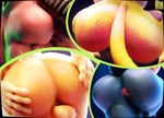 anus balls butt butt_shot genitals male tail picti collage_(disambiguation) 3d_(artwork) digital_media_(artwork) hi_res multiple_images