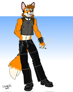 anthro barbell_piercing blue_eyes boots bottomwear bracelet brown_hair chain chain_bracelet cigarette cigarette_smoke clothing collar ear_piercing ears_up footwear fox_tail fur hair holding_cigarette holding_object jewelry looking_aside male muscular muscular_anthro muscular_male navel navel_piercing necklace nipple_piercing nipples orange_body orange_fur pants piercing shirt shoes smoke solo spiked_bracelet spiked_collar spikes tail tank_top tongue tongue_out topwear white_body white_fur bartek22 chris_the_fox_(bartek22) canid canine fox mammal hi_res