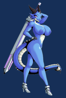 2_horns 5_fingers anthro areola armor barely_visible_genitalia barely_visible_vulva big_breasts big_butt black_armor black_clothing black_gloves black_handwear black_horn blue_areola blue_arms blue_body blue_breasts blue_eyebrows blue_face blue_legs blue_neck blue_nipples blue_scales blue_snout blue_spikes blue_tail blue_upper_jaw blue_vulva boots breasts butt butt_pose cheek_spikes claws clothing countershade_body countershade_face countershade_neck countershade_tail countershade_torso countershading curvy_figure eyebrows eyelashes facial_spikes female finger_claws fingers footwear footwear_only futuristic_armor futuristic_sword futuristic_weapon gauntlets genitals glistening glistening_areola glistening_breasts glistening_eyes glistening_face glistening_head glistening_knees glistening_nipples glistening_shoulders glistening_snout glistening_thighs gloves glowing_sword glowing_weapon greatsword hand_on_hip handwear handwear_only head_horn head_spikes head_spines high_heeled_boots high_heels highlights_(coloring) holding_melee_weapon holding_object holding_sword holding_weapon horn hourglass_figure humanoid_genitalia humanoid_hands humanoid_legs humanoid_vulva jagged_mouth large_sword long_tail longsword looking_at_viewer melee_weapon metal_armor mostly_nude mostly_nude_anthro mostly_nude_female multicolored_body multicolored_breasts multicolored_chest multicolored_face multicolored_neck multicolored_scales multicolored_tail navel nipples non-mammal_areolas non-mammal_breasts non-mammal_navel non-mammal_nipples pose pupils purple_armor purple_clothing purple_eyes purple_footwear purple_high_heels purple_highlights purple_sword purple_weapon reptile_tail ridged_horn scales scaly_tail scuted_tail scutes sharp_horn shoes silver_(metal) silver_armor simple_background slit_pupils small_waist smile smiling_at_viewer smirk smirking_at_viewer solo spiked_tail spikes spikes_(anatomy) spines standing sword swordswoman tail tail_spines thagomizer thick_eyelashes thick_tail thick_thighs transparent_background unconvincing_armor ventral_scales vulva warrior wavy_horn weapon white_armor white_body white_breasts white_cheeks white_chest white_clothing white_countershading white_face white_footwear white_gloves white_handwear white_high_heels white_lower_jaw white_scales white_scutes white_snout white_spikes white_spines white_stomach white_sword white_tail white_throat white_torso white_weapon wide_hips cify nyssara_(the_void_breaker) kobold reptile scalie absurd_res alpha_channel colored digital_drawing_(artwork) digital_media_(artwork) hi_res