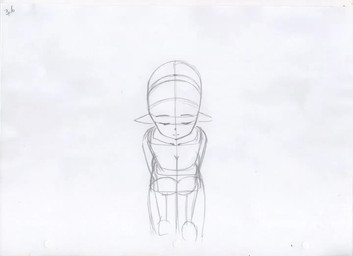 cheerful female introduction kneeling not_furry solo eroifu hololive vtuber tsunomaki_watame humanoid mammal animated no_sound short_playtime traditional_media_(artwork) unfinished video