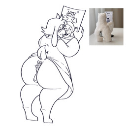 anthro antlers between_cheeks big_butt biped bodily_fluids butt clothing dress duo extreme_size_difference eyes_closed eyewear female glasses hair horn larger_anthro larger_male long_hair male missing_poster oblivious sad simple_background size_difference smaller_anthro smaller_female standing tears wearing_glasses white_background wide_hips ti-ling deltarune undertale_(series) noelle_holiday ralsei avian bear bird bovid caprine darkner deer mammal new_world_deer penguin polar_bear reindeer ursine digital_media_(artwork) reference_image