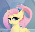 feathered_wings feathers female feral hair looking_at_viewer solo wings xsatanielx friendship_is_magic hasbro my_little_pony mythology fluttershy_(mlp) equid equine mammal mythological_creature mythological_equine pegasus 2019 absurd_res hi_res