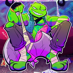 anthro axe battle_axe genitals green_body holding_object holding_weapon humanoid_genitalia humanoid_penis looking_at_viewer male muscular muscular_male penis smile solo spread_legs spreading weapon fizzyjay teenage_mutant_ninja_turtles genghis_frog punk_frogs_(teenage_mutant_ninja_turtles) amphibian frog 1:1 digital_media_(artwork) hi_res