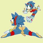 accessory anthro anus boots butt clothing feet fingerless_gloves footwear foreskin genitals gloves gynomorph handwear headband headgear intersex looking_back penis presenting shoes simple_background soles solo tracksuit lewd4food sega sonic_the_hedgehog_(series) sonic_the_hedgehog eulipotyphlan hedgehog mammal 1:1 absurd_res hi_res